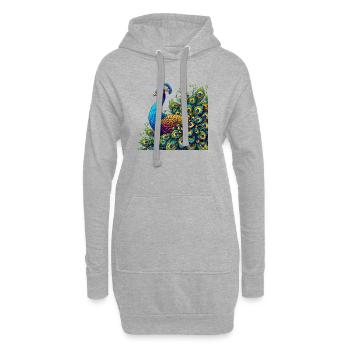 Peacock - Hoodie Dress - heather grey - Front
