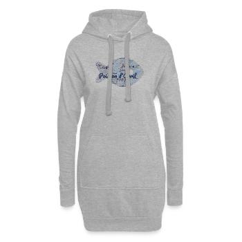 POISSON. POISSON D'AVRIL - Sweat-shirt à capuche long Femme - gris chiné - Devant
