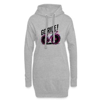 Illustration d’aventure à vélo au néon - Sweat-shirt à capuche long Femme - gris chiné - Devant