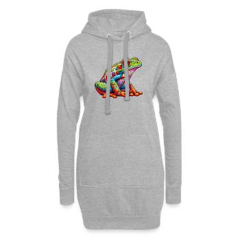 Frosch - Hoodie-Kleid - Grau meliert - Vorne