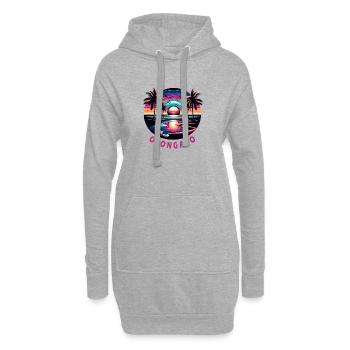 Olongapo City Philippinen Urlaub Sonnenuntergang - Hoodie-Kleid - Grau meliert - Vorne