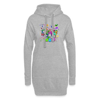 Urban Spraydose Graffiti Strassenkunst Sprayer - Hoodie-Kleid - Grau meliert - Vorne