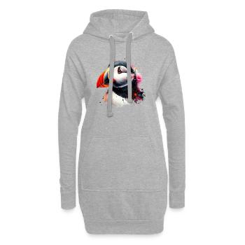Papageitaucher - Hoodie-Kleid - Grau meliert - Vorne