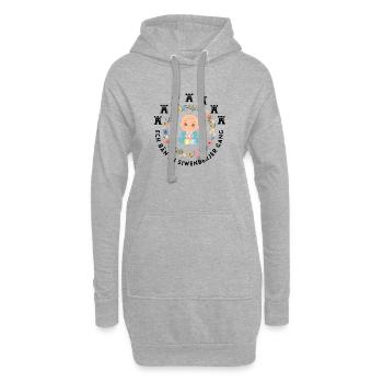 Siebenbürgen Kinder Design "Siwenberjer Gang" - Hoodie-Kleid - Grau meliert - Vorne