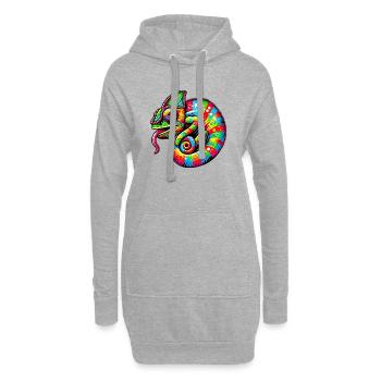 Chamäleon - Hoodie-Kleid - Grau meliert - Vorne