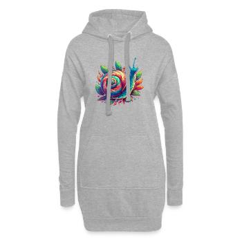 Schnecke - Hoodie-Kleid - Grau meliert - Vorne