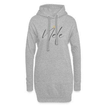 Prinzessin Nele Crown Hemd – Name mit Buchstabe N - Hoodie-Kleid - Grau meliert - Vorne