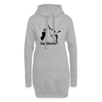 Pfeil und Bogen Schütze Schütze - Hoodie-Kleid - Grau meliert - Vorne