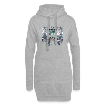 Lehrer Lehrerin Geld und Ruhm Geschenk - Hoodie-Kleid - Grau meliert - Vorne