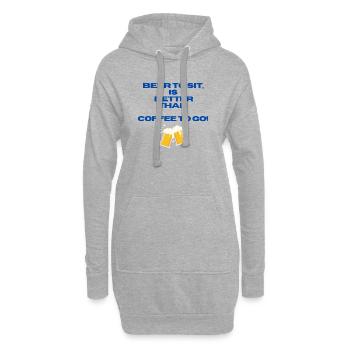 Biergemütlichkeit - Hoodie-Kleid - Grau meliert - Vorne