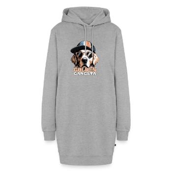 Golden Gangsta Cool Golden Retriever Cadeau - Sweat-shirt à capuche long Femme - gris chiné - Devant