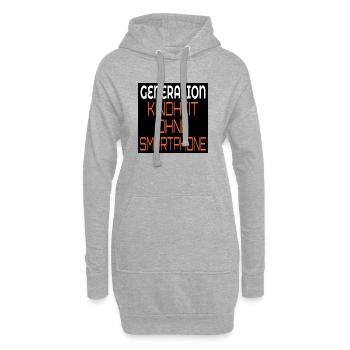 GENERATION KINDHEIT OHNE SMARTPHONE - Hoodie-Kleid - Grau meliert - Vorne
