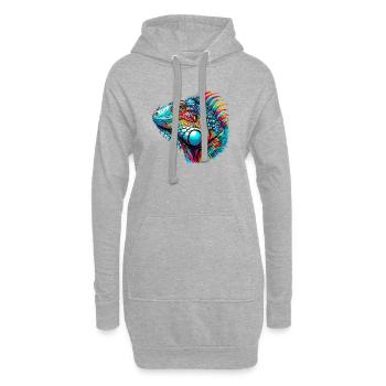 Leguan - Hoodie-Kleid - Grau meliert - Vorne