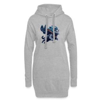 Super Katze BKH Blue Geschenk - Hoodie-Kleid - Grau meliert - Vorne