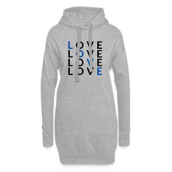 4 LOVE blue - Hoodie-Kleid - Grau meliert - Vorne