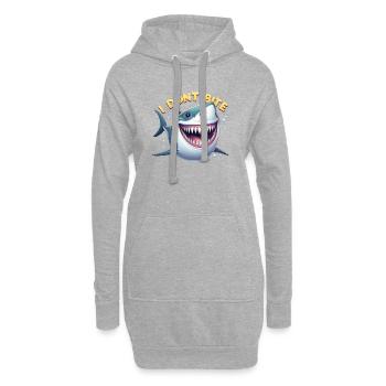Ich beiße nicht… wirklich! - Hoodie-Kleid - Grau meliert - Vorne