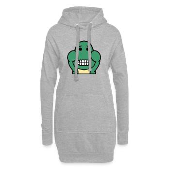 Dolly Grinsen - Hoodie-Kleid - Grau meliert - Vorne