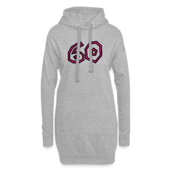 60. 60 ANS. 60e ANNIVERSAIRE. ANNIVERSAIRE 60 ANS. - Sweat-shirt à capuche long Femme - gris chiné - Devant