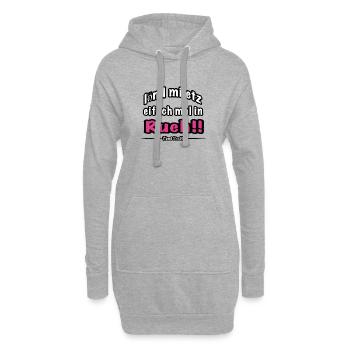 lönd mi etz eifach mol in Rueh - Hoodie-Kleid - Grau meliert - Vorne