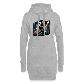 Finance Actions Taureau Wall Street Cadeau - Sweat-shirt à capuche long Femme - gris chiné - Devant