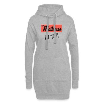 MERCI. MAÎTRESSE. MERCI MAÎTRESSE. MAITRESSE - Sweat-shirt à capuche long Femme - gris chiné - Devant