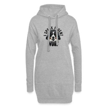Bouvier bernois - Sweat-shirt à capuche long Femme - gris chiné - Devant