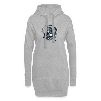 Sagesse amérindienne - Sweat-shirt à capuche long Femme - gris chiné - Devant