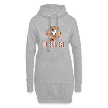 Bélier Anniversaire mars avril - Sweat-shirt à capuche long Femme - gris chiné - Devant