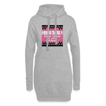 BONNE CHANCE COLLÈGUES - Sweat-shirt à capuche long Femme - gris chiné - Devant