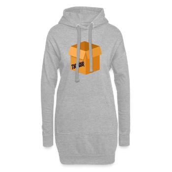 ABSCHIED TSCHÜSS - UMZUGSKARTON - Hoodie-Kleid - Grau meliert - Vorne
