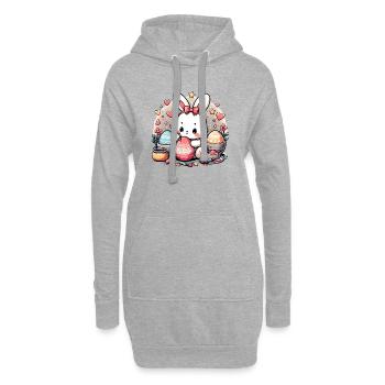 Ostervorbereitungen - Hoodie-Kleid - Grau meliert - Vorne