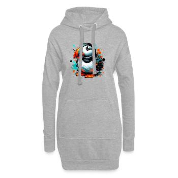 Papageitaucher - Hoodie-Kleid - Grau meliert - Vorne