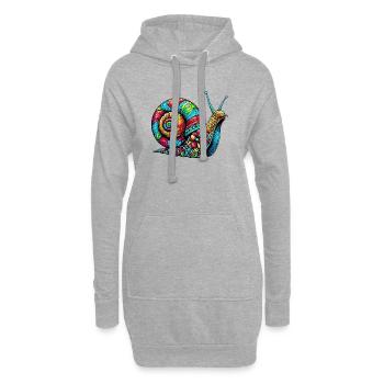 Escargot - Sweat-shirt à capuche long Femme - gris chiné - Devant