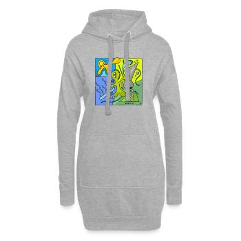 Four éléments - Sweat-shirt à capuche long Femme - gris chiné - Devant