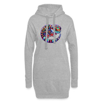 Gecko - Hoodie-Kleid - Grau meliert - Vorne