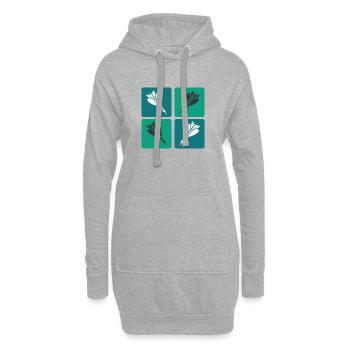 Design de fléchettes - Sweat-shirt à capuche long Femme - gris chiné - Devant