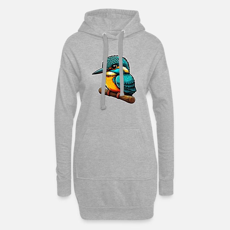 Eisvogel - Hoodie-Kleid - Grau meliert