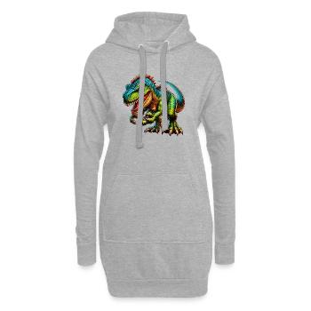 Dinosaurier - Hoodie-Kleid - Grau meliert - Vorne