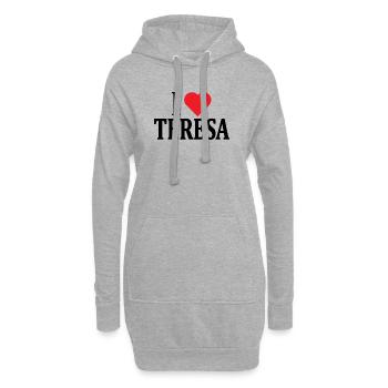 T-Shirt Ich liebe Teresa T-Shirt Geschenkidee - Hoodie-Kleid - Grau meliert - Vorne