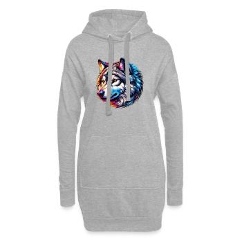 Wolf - Hoodie-Kleid - Grau meliert - Vorne