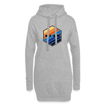 Poker Jeu de cartes Casino Poker Jeux d’argent - Sweat-shirt à capuche long Femme - gris chiné - Devant