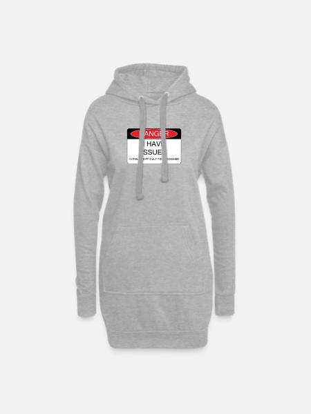 J’ai des problèmes - Sweat-shirt à capuche long Femme - gris chiné