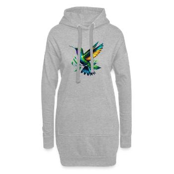 Kolibri - Hoodie-Kleid - Grau meliert - Vorne