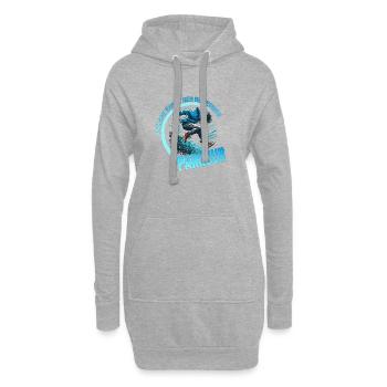 Urbane Kunst der Bewegung - Parkour - Hoodie-Kleid - Grau meliert - Vorne