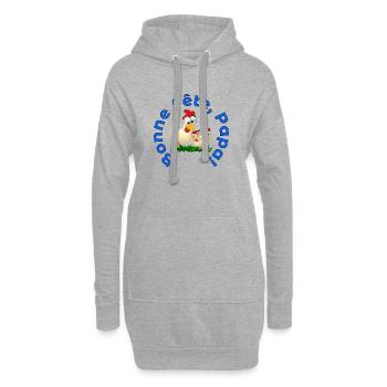 FAMILLE BONNE Fête des Pères POULETS - Sweat-shirt à capuche long Femme - gris chiné - Devant