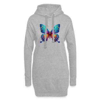 Van Gogh Schmetterling - Hoodie-Kleid - Grau meliert - Vorne