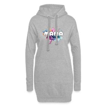 Beste Mama, Muttertag, Mutter, Mami, Supermama - Hoodie-Kleid - Grau meliert - Vorne