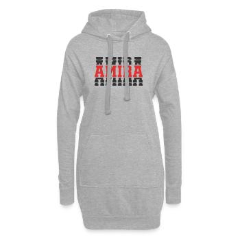 T-Shirt Amira T-Shirt Geschenkidee Gestapelter Text - Hoodie-Kleid - Grau meliert - Vorne