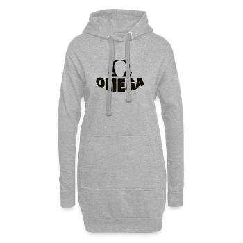 OMÉGA - Sweat-shirt à capuche long Femme - gris chiné - Devant