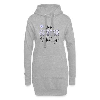 UNSER ERSTER VATERTAG BABY PAPA - Hoodie-Kleid - Grau meliert - Vorne